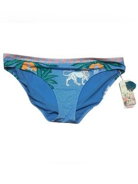 New Johnny Was X Paolita Bikini Bottom Circe’s Garden Print Size XL Swim Lion